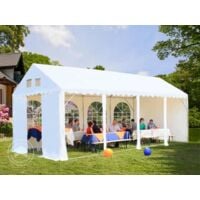 HOUSE OF TENTS Marquee 3x6 m - fire resistant Party Tent Event Tent grey XXL 2.6m high approx. 550g/m² PVC 100% waterproof white