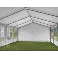 3x4m PE Gazebo 180g Waterproof Garden Marquee Canopy Tent Steel Frame white 