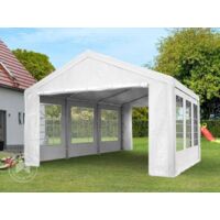 TOOLPORT Party Marquee 3x6 m in white 180 g/m² PE tarpaulin waterproof UV resistant Gazebo Garden Tent - white