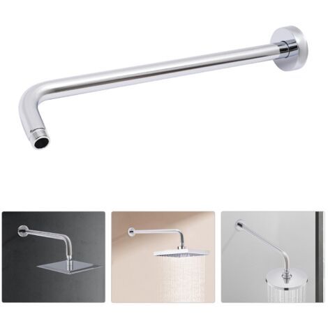 Duschkopf Zubehör Shower Arm Duschkopf Verlängerung 420mm NPT Spiralgewinde 1/2-14 und Ein Gerades Gewinde G 1/2 Regenduschen mit Flansch