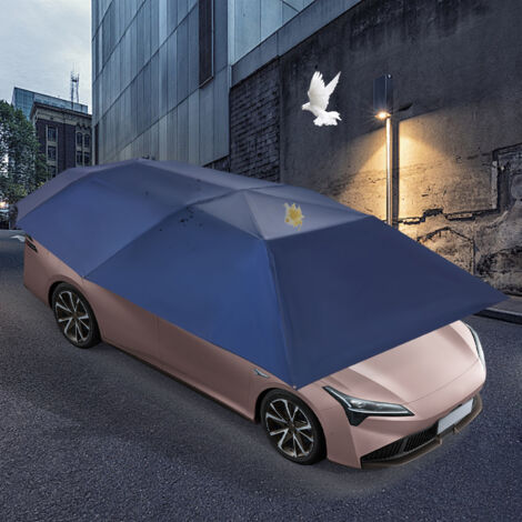 Vollautomatischer Autoschirm für Dach mit Fernbedienung, Universal-Autozelt mit Halterung, 4,6 m tragbarer Schutzcarport, gefalteter Auto-Sonnenschutz, bewegliches Vordach für Limousine, SUV