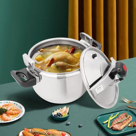 Pressure Cooker Stainless Steel Pressure Canner, 23.25 Quart, Cookware, Pots And Pans, Sponge, Large Capacity, Canning Vegetables, Meats, Poultry, Seafood, Silver
