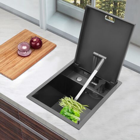 Edelstahl Abdeckung Waschbecken, Single Bowl Waschbecken, Single Bowl versteckte Waschbecken
