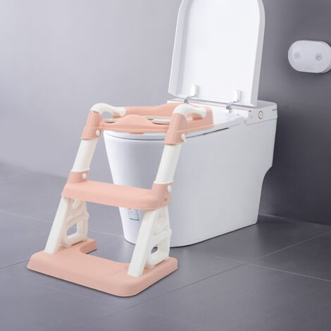 Toilettenleiter für Kinder, Kindertoilettenleiter Kindertoilettensitz mit Treppe