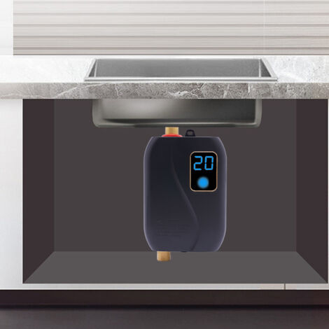 Durchlauferhitzer Elektro Warmwasser Dusche Tankless 3500W Bad Küche 25-50 °C DE