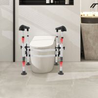 Black Toilet Safety Rails, Toilet Arms for Elderly, Adjtable Height & Width Toilet Safety Frame Great Price USA NEW