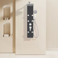 Duschsystem mit Temperaturanzeige, Duscharmatur-Set mit Regenduschkopf und Handbrausekopfbefestigungen,