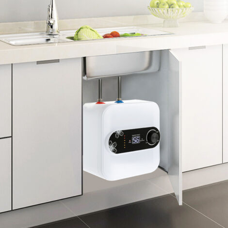 Scaldabagno istantaneo elettrico piccolo 1.5KW elettronico 220V cucina 149°F/2.11gal (1/5)