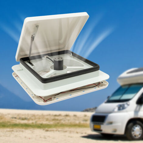 Ventilatore camper, 10 velocità, ventilatore tetto con telecomando e sensore pioggia, 12 V, ventilatore estrazione camper, ventilatore soffitto manuale/automatico camper per