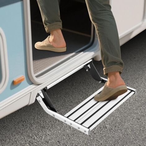 Gradino manuale singolo passo, pedata ingresso, pedale pieghevole camper e caravan RV