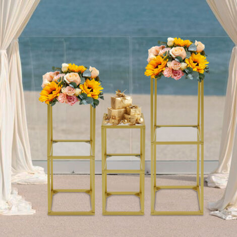 Supporto fiori oro metallo matrimonio: supporto fiori per centrotavola decorazioni festa compleanno, supporto fiori matrimonio ottima qualità (1/5)