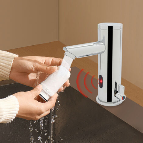 Rubinetto bagno sensore infrarossi, rubinetto lavabo, rubinetto automatico miscelatore