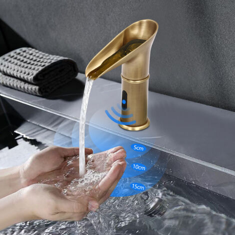 Miscelatori sensore, rubinetto cascata senza contatto, rubinetteria senza contatto