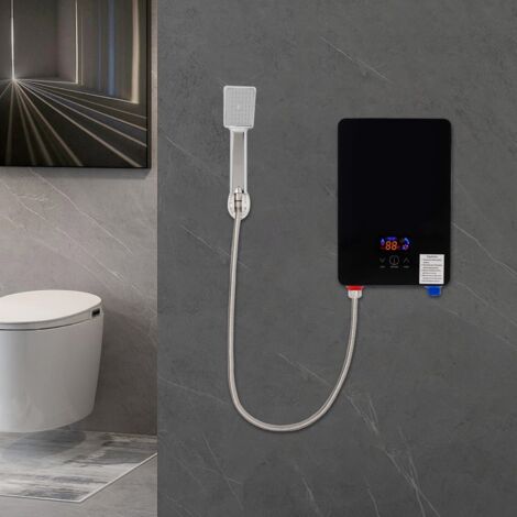 Calentador de agua instantáneo eléctrico de agua caliente 230V 6500W con kit de ducha de baño 30-55 ℃
