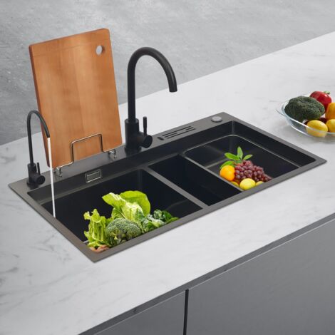 Fregadero de cocina, fregadero de acero inoxidable, juego de fregadero de cocina multifuncional (1/5)