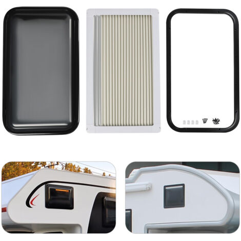 Ventana de caravana de apertura 70x40cm, ventana lateral para autocaravana, protección contra insectos