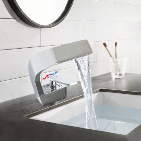 Grifo de lavabo, grifo mezclador, grifo de baño, grifo de lavabo en cascada, grifo de baño (1/5)