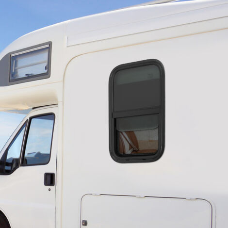 Ventana de autocaravana, ventana corredera vertical para autocaravanas, B 380 mm x H 610 mm ventana corredera para caravanas