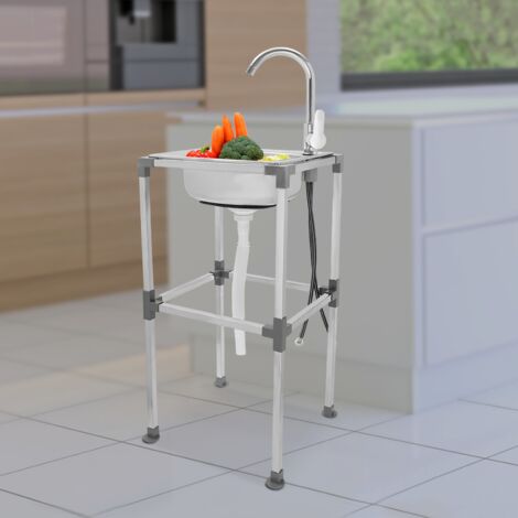 Fregadero de cocina independiente, fregadero de cocina de acero inoxidable, fregadero independiente