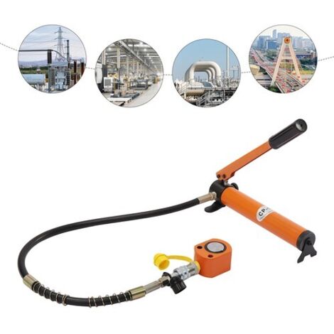 10T and CP-180 Hand Pump Set BSY-10 Mini 10 Ton Hydraulic Ram Jack Cylinder New (1/5)