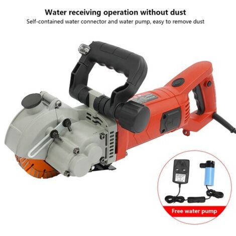 5" Wall Chaser Slotting Machine 3000W Wall Groove Cutting Concrete Saw UK Plug
