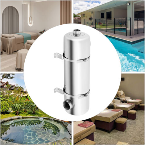 60KW Stainless Steel Swimming Pool Heat Exchanger 485 x 134mm For Pool Heating