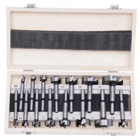 10-50mm Forstner Bit Woodworking Drill Bit Sets Boring Hole Saw Cutter Carbide (1/5)