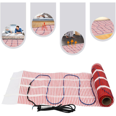 Heat Mat Kit Floor Heating System 20ft² Heating Floor Mat 230V 300W Red