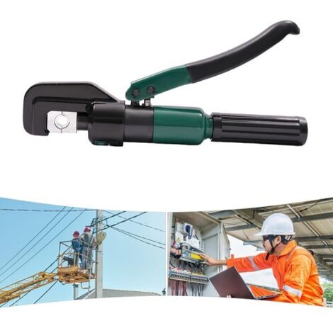 Hydraulic Crimping Tool 6 Ton, Hand Operated Wire Terminal Lug Crimper 8 Dies (1/5)