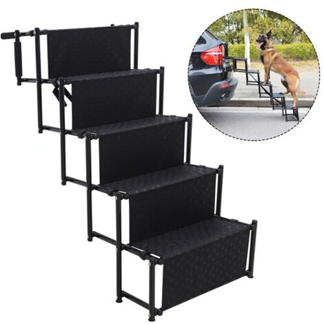5 Stairs Portable Folding Dog Ramp Steps Car Boot Access Ladder for Pet Dog Cat