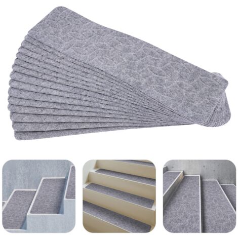 15 Pcs Stair Treads Carpet/Mats Non-Slip Self Adhesive Tape 8 x 30" with TPR