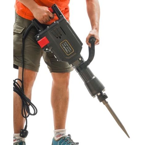 Demolition Jack Hammer 1700W Jack Hammer Concrete Breaker Heavy Duty Orange UK