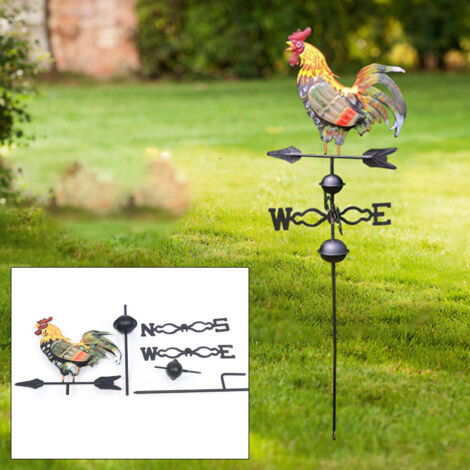 NEW Iron Rooster Cockerel Weather Vane Weathervane Garden Outdoor Wind Vane (1/5)