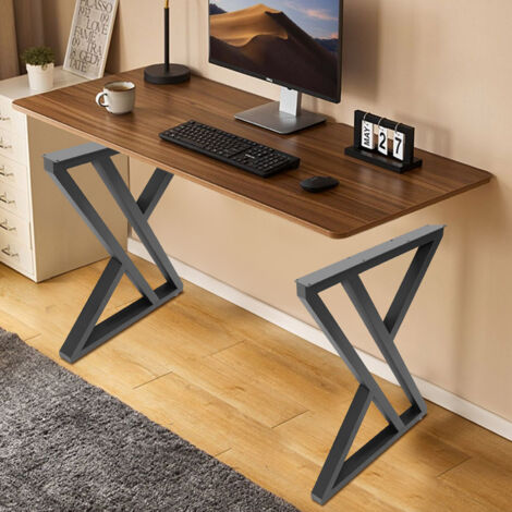 Modern Iron Table Legs X-Shaped Desk Legs Metal Furniture Dining Table Legs 2PCS