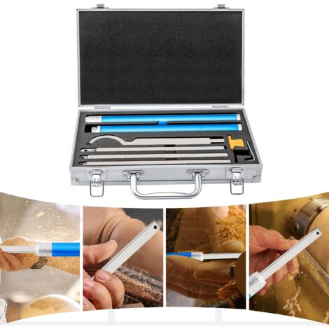 8Pcs Wood Turning Tools Carbide Tipped Lathe Tools Rougher Turning Chisels Set (1/5)