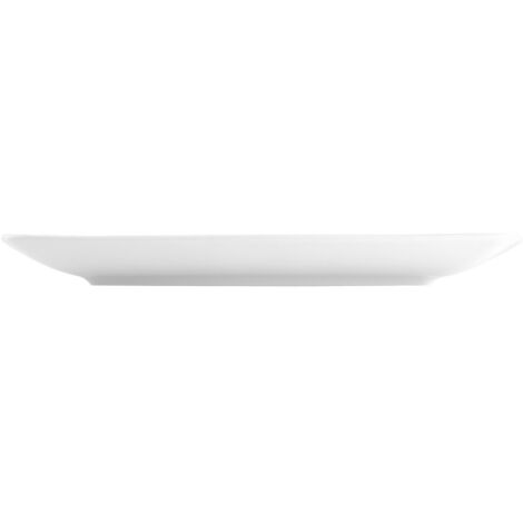 Saturnia Piatto Rettangolo 25 x 14 Cm H 2,5 Cm Diag. 26 Cm Porcellana Tokio Bianco (1/2)
