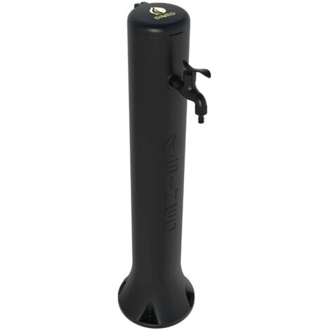 SINED Tritone Fontanella Da Giardino In Hdpe Con Predisposizione Per Attacchi Rapidi Nera