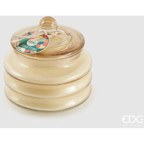 EDG Enzo De Gasperi Candela Circle con Profumo H 9,5 Cm D 9,5 Cm Bomboniera Vetro Uphill Woods