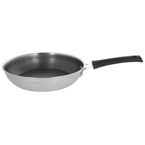 Padella Luxury Design 28 cm con Manico in Acciaio Inox – Rivestimento Antiaderente a Nido d'Ape