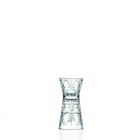 RCR Cristalleria Italiana Tattoo - Set da 6 Bicchieri Clessidra da Shot o Jigger in Vetro