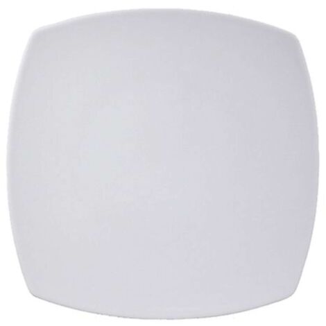 Saturnia Piatto Piano Quadro L 26 Cm H 3 Cm Diag. 31,5  Porcellana Tokio Bianco
