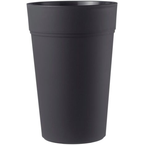 Vaso tondo alto "Stem Element" in Plastica da esterno e giardino per piante e fiori -80 cm / Antracite