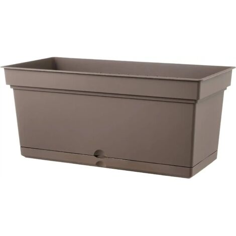 Teraplast Vaso Fioriera Aqua Elements 78 Marrone Plastica Riciclabile 78x38xh38