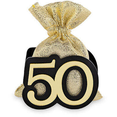 Cupido&Co. 50 Oro Nero con Sacchetto Oro 65 x 90 Mm 12 Pz