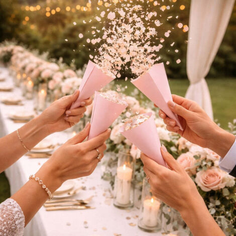 Scotton Cono Portaconfetti/Portariso Rosa 190 G In Cartoncino Teso Coni Matrimonio Eleganti 10 Pz 96641229