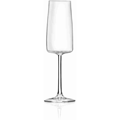 Set 6 Calici Spumante Linea Essential Flute 30 cl In Cristallo Luxion Made in Italy (1/2)