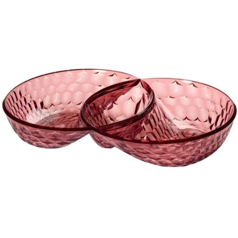 GUZZINI Antipastiera Vanity 29,5 x 18,5 Cm Cristallo Acrilico Rosso
