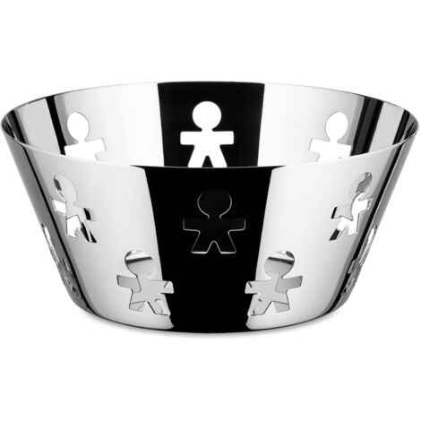 Alessi Cestino Traforato Girotondo in Acciaio D 20,5 Cm – Cestino Design Moderno per Tavola (1/5)