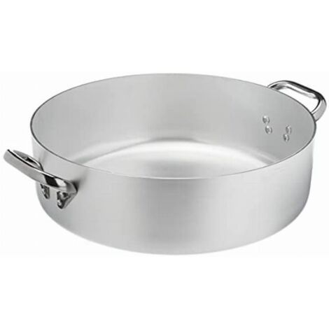 AGNELLI Casseruola Bassa con 2 Maniglie Alluminio 3 mm D 36 cm