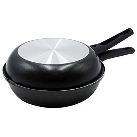 AGNELLI Fornetto Doppio Alluminio Antiaderente con Manici in Bakelite D 28 cm